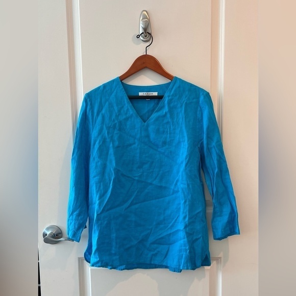 L.K.Bennett London TW ALANIA IN HAWAIIAN BLUE Top - Picture 2 of 13